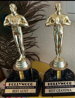 Set of two medium Hollywood Trophies