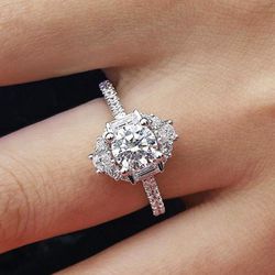 "Plain Romantic Gemstone CZ Thin Wedding Rings for Women, EVGG1586
 
  Thumbnail