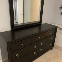 Bedroom dresser with mirror