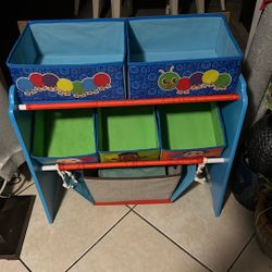 Toy Organizer, With 6 Bins Back Reinforce.