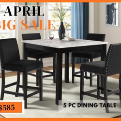 5 PC DINING TABLE SET 
