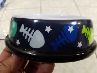 Cat food water bowl $1