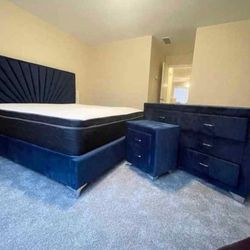 CASH ON DELIVERY! 🚚 VELVET BEDROOM SET WITH FREE DELIVERY! QUEEN BEDROOM SET $995!!..KING BEDROOM SET $1045!