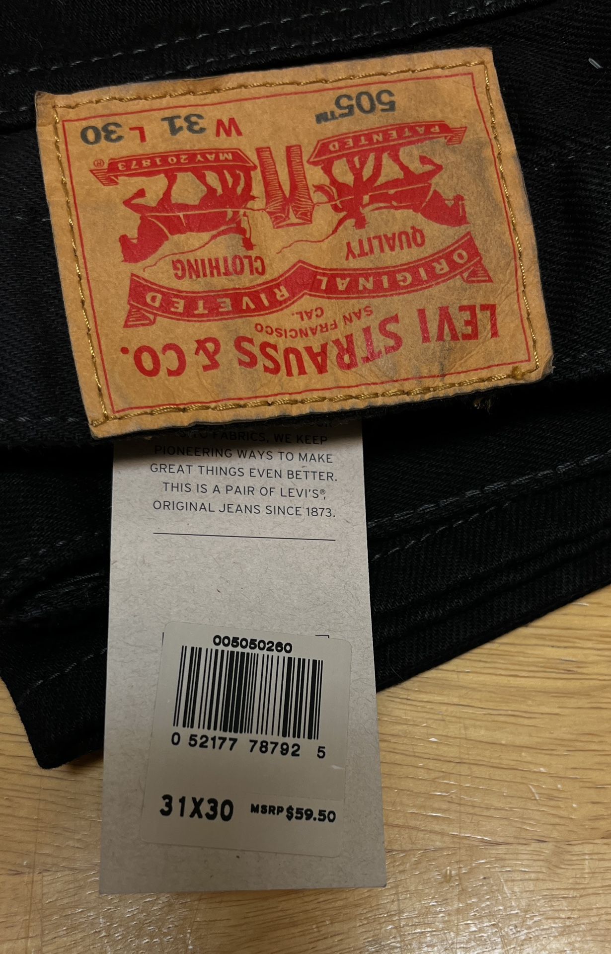 Brand New Black Levi Jeans
