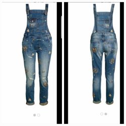 New Driftwood Embroidered Overalls Size Large 