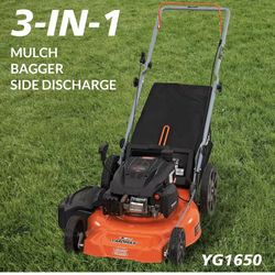 BRAND NEW IN BOX YARDMAX 21 in. 170cc 3-in-1 Gas Walk Behind Push Lawn Mower with High Rear Wheels