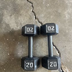 20 Pounds Dumbbells—— Mancuernas De 20 Lbs 