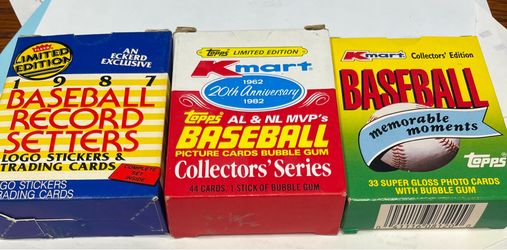 3  VINTAGE BASEBALL SETS UNOPENED MICKEY MANTLE & MORE