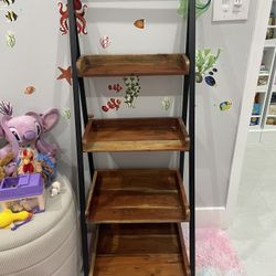 Wood And Metal Shelf
