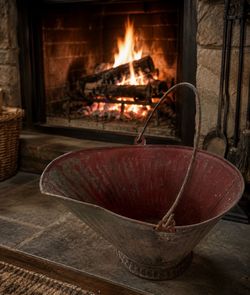 Vintage Galvanized Ash / Coal bucket