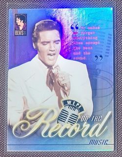 2007 Press Pass Elvis "On the Record" Holo Refractor Card  OR 5/9 - Rare - M/NM Condition