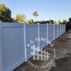 White Vinyl Fence