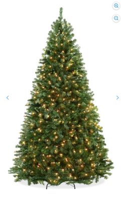 9FT Pre-Lit Artificial Christmas Tree