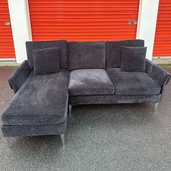 Modern Black Sectional (Free Delivery) 
