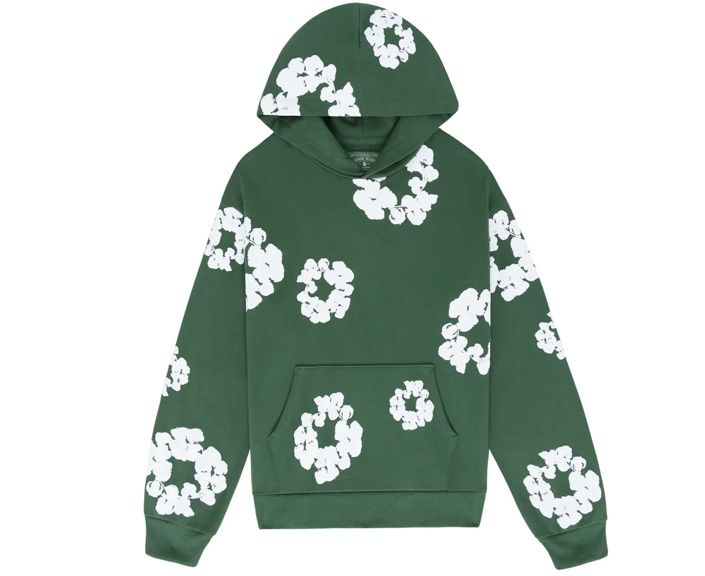 Green Denim Tear Hoodie