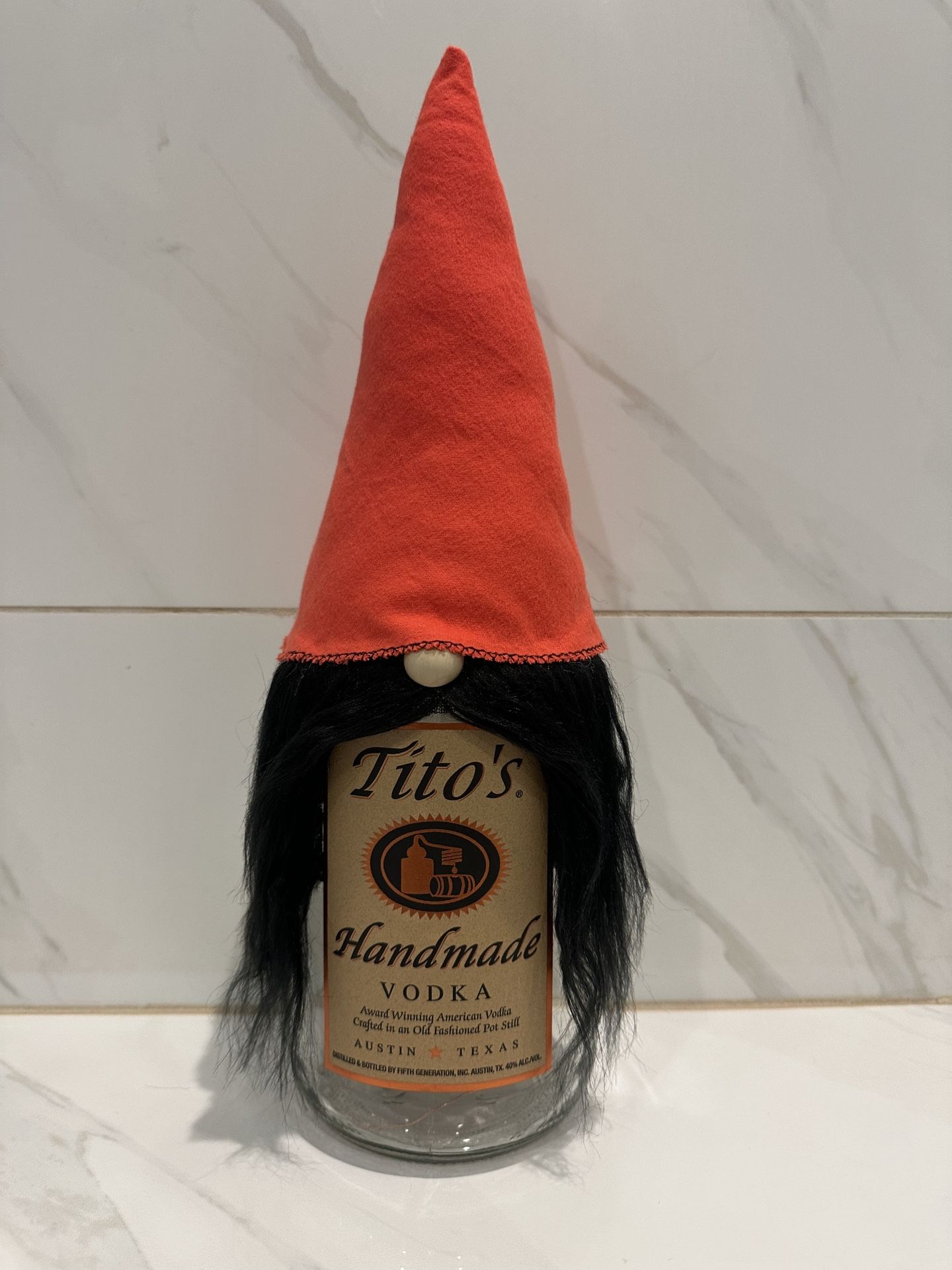 Tito's Vodka Bottle Light Up Gnome Decor Approx 16" Tall