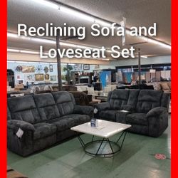 💥 Reclining Sofa And Loveseat Set 