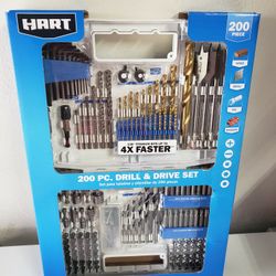 HART 200 PIECE DRILL AND DRIVE SET BRAND NEW IN SEALED BOX