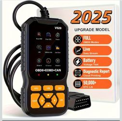 V520 OBD2 Diagnostic Scanner Tool - Quickly Engine Check Light Code Reader, Voltage Tester, I/M Read