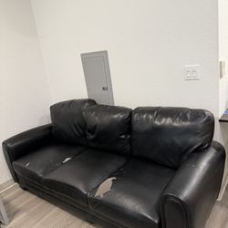 Black Leather Couch