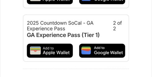 Countdown Ticket