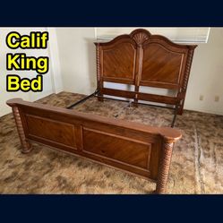 California King bed frame W/rails