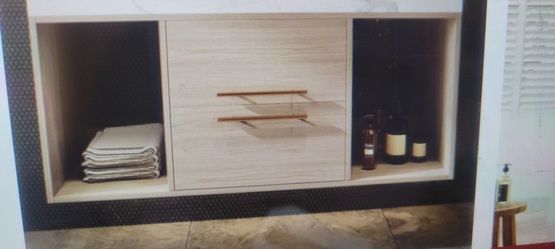 Floating Vanity cabinet for sale. Cabinet only 19D X 16H X 39L