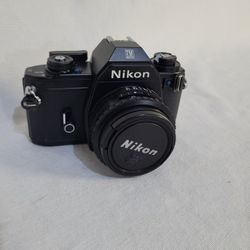 NIKON EM 35MM SLR Camer And Lens