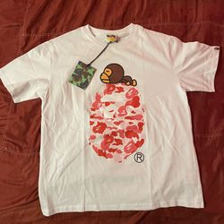 Bape White T Shirt 