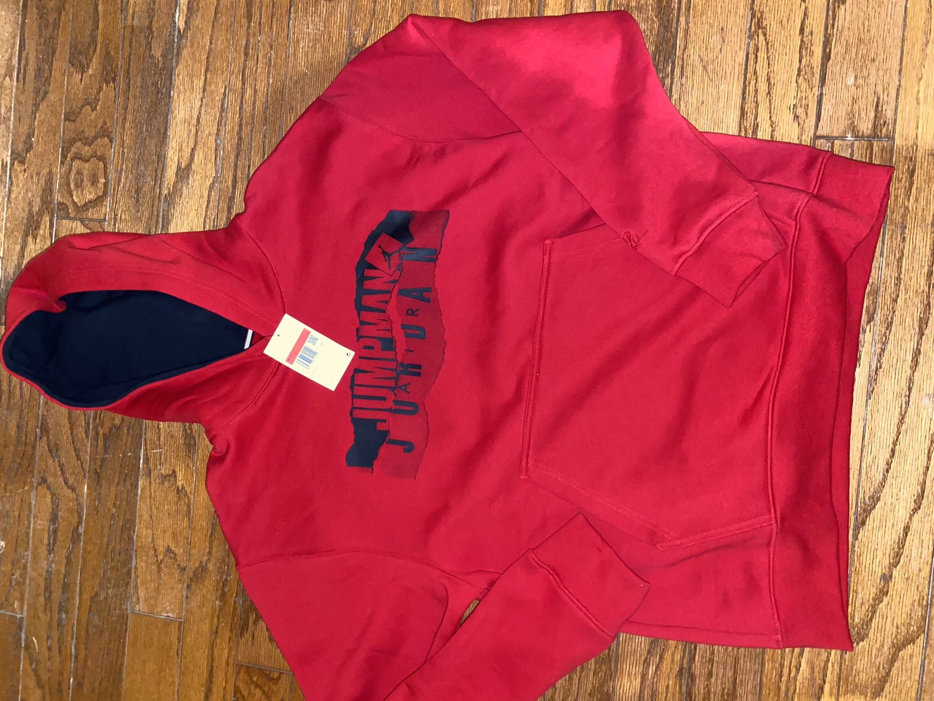 Jordan red And Black Hoodie
