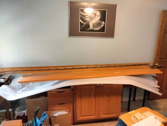 Brand New finished harvest oak cabinet trim