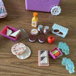 New Our Generation Pink Rolling Camping Cooler Playset Accessories For 18 Inch Dolls