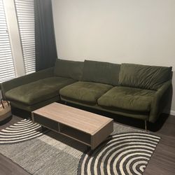 Modern Green Sectional 