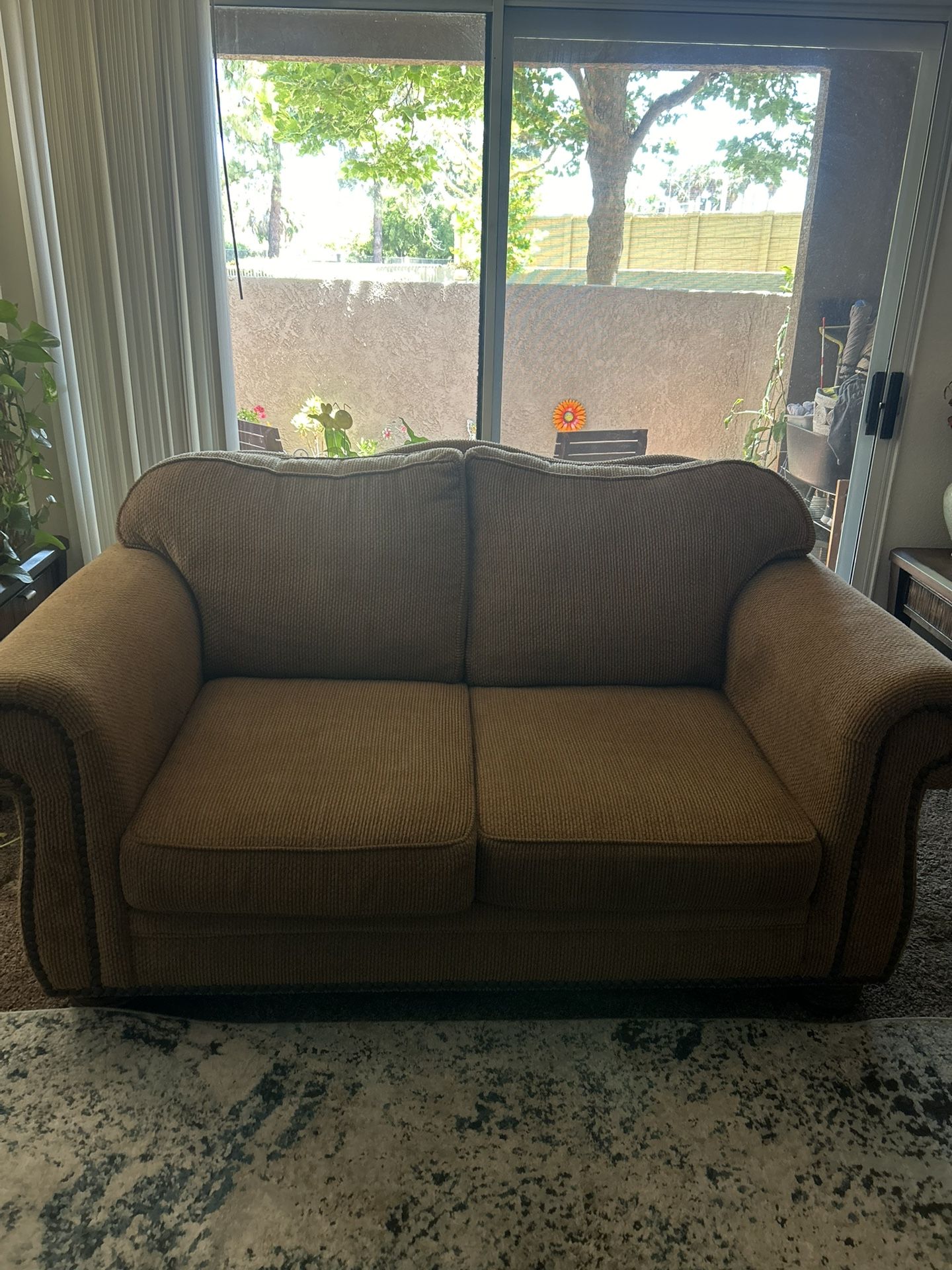 Loveseat Sofa Brown Color Good Condition. We Don’t Own Any Animals.