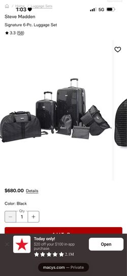 Steve Madden Luggage Set