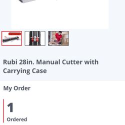 RUBI 28IN. MANUAL CUTTER WITH CARRYING CASE