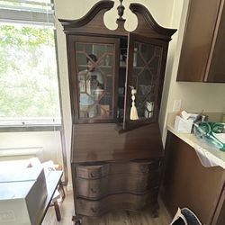 Antique Cadenza Cabinet Victorian Style With Key 