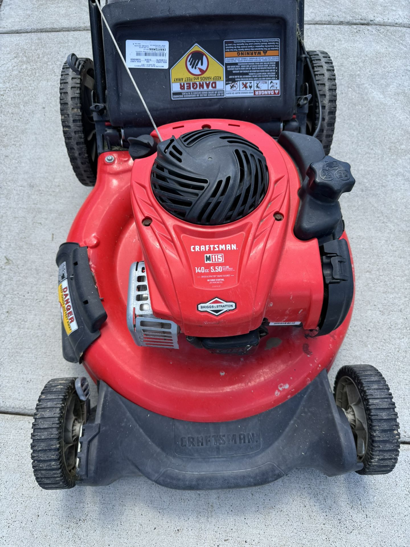 CRAFTSMAN M115 21 in Gas Push Lawn Mower with 140 cc Briggs and Stratton Engine for Sale in Los Banos CA OfferUp