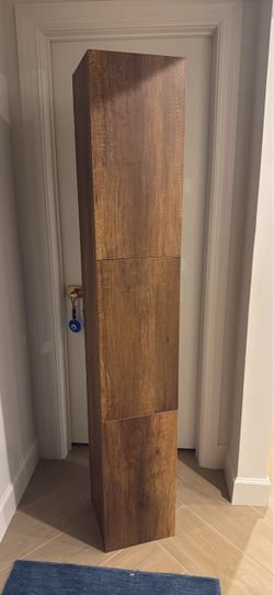 Walnut floating media console