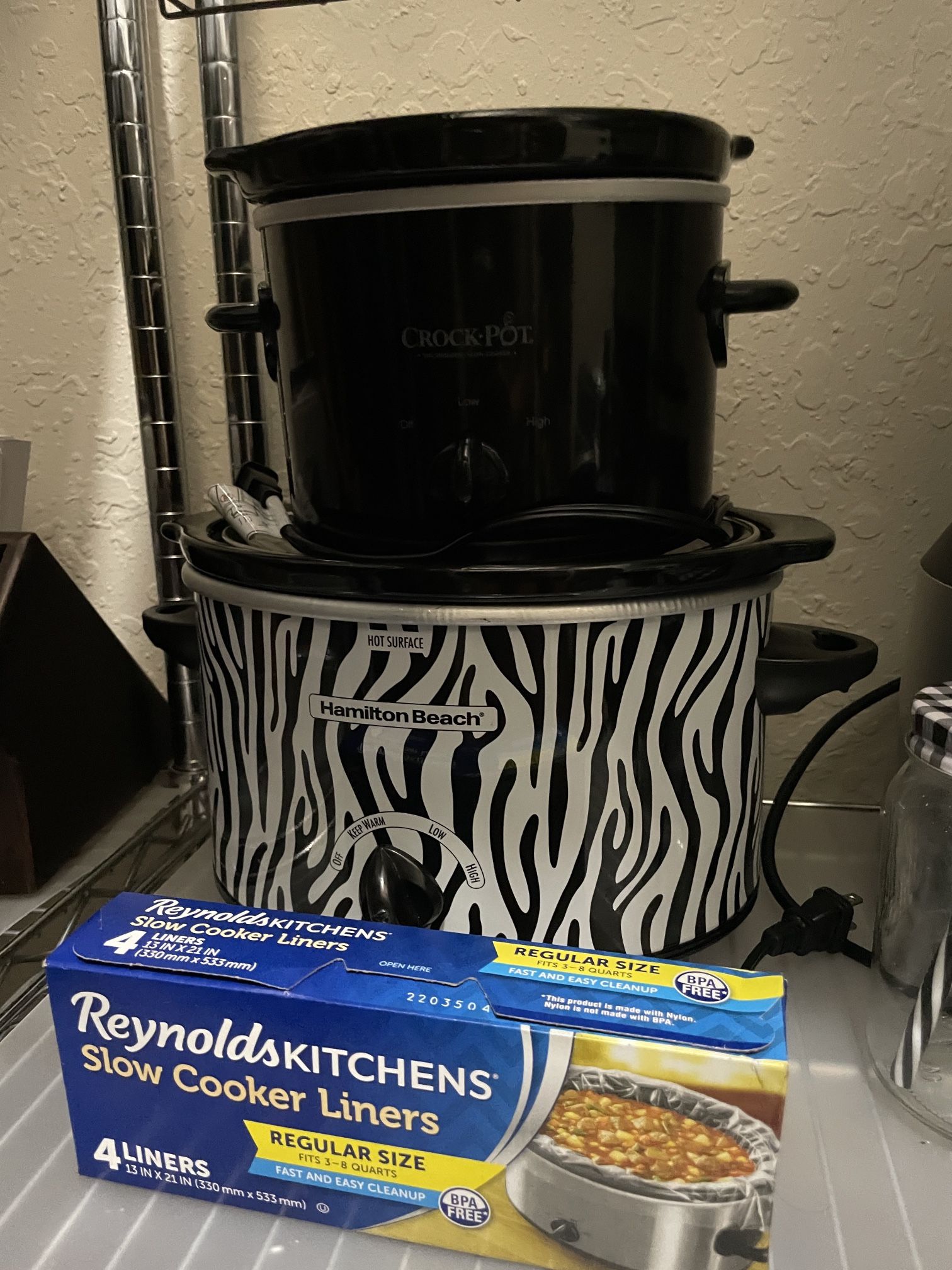 2 Slow Cookers Plus Liners For Sale