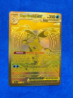 Mega Greninja EX 122/086 Secret Rare Gold Full Art Holo Pokémon TCG Card