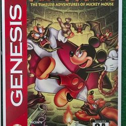 Avertisement Genesis Sega Video Card 7”x5” (Not A Game) Mickey Mania 