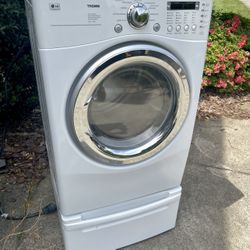 LG Front Load Clothes Dryer With Pedestal 