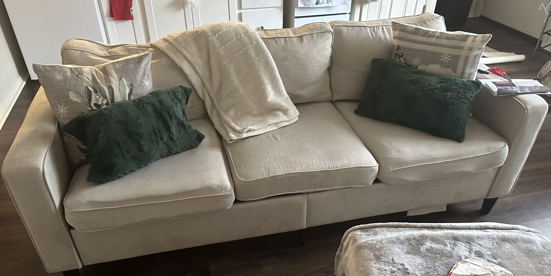 Couch with ottoman + storage