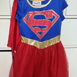 Supergirl Dress With Cape Xs 4-5T