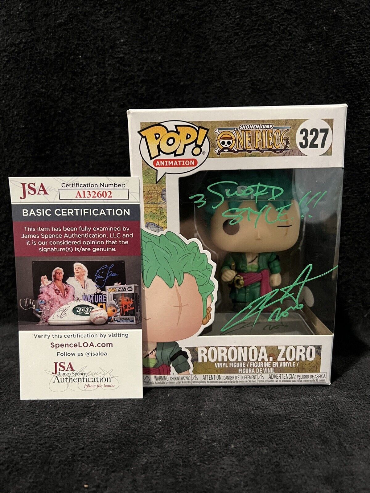 Signed Zoro funko pop 