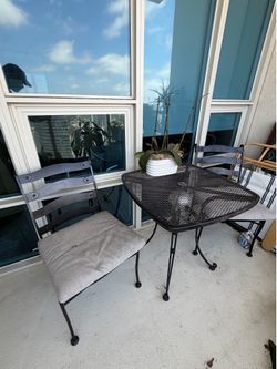 Wrought Iron Outdoor Bistro Set