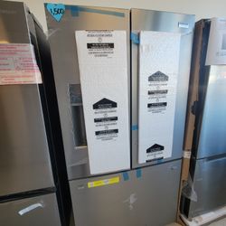 Stainless Steel French Door Refrigerator New Scratch And Dent With 6months Warranty 