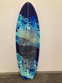 Wavestorm 5’6 swallowtail surfboard soft top foam board
