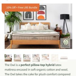 King Nest Bedding Natural Latex Hybrid Mattress